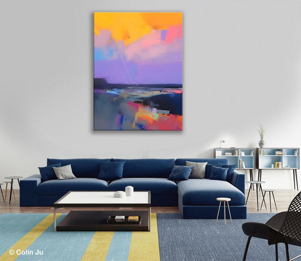 Abstract Landscape Artwork, Contemporary Wall Art Paintings, Extra Large Original Art, Landscape Painting on Canvas, Hand Painted Canvas Art-Paintingforhome