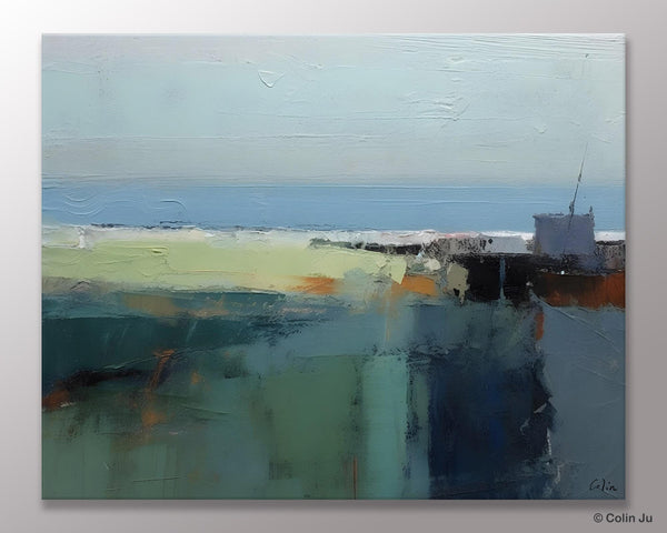 Landscape Acrylic Paintings, Landscape Abstract Paintings, Modern Wall Art for Living Room, Original Abstract Abstract Painting on Canvas-Paintingforhome