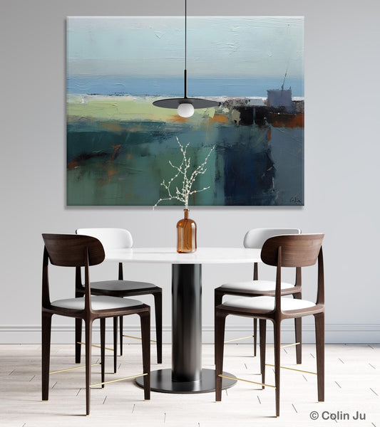 Landscape Acrylic Paintings, Landscape Abstract Paintings, Modern Wall Art for Living Room, Original Abstract Abstract Painting on Canvas-Paintingforhome