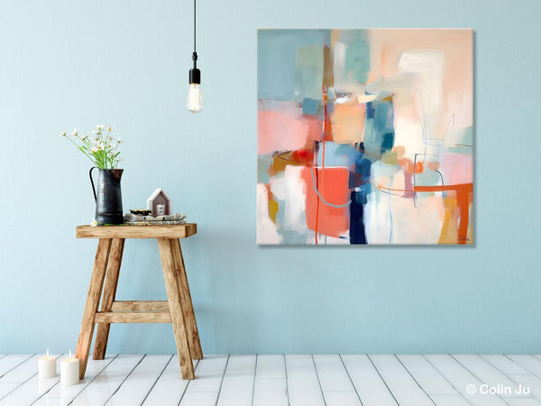 Canvas Paintings, Large Abstract Art for Bedroom, Simple Modern Acrylic Artwork, Modern Original Abstract Wall Art, Contemporary Canvas Art-Paintingforhome