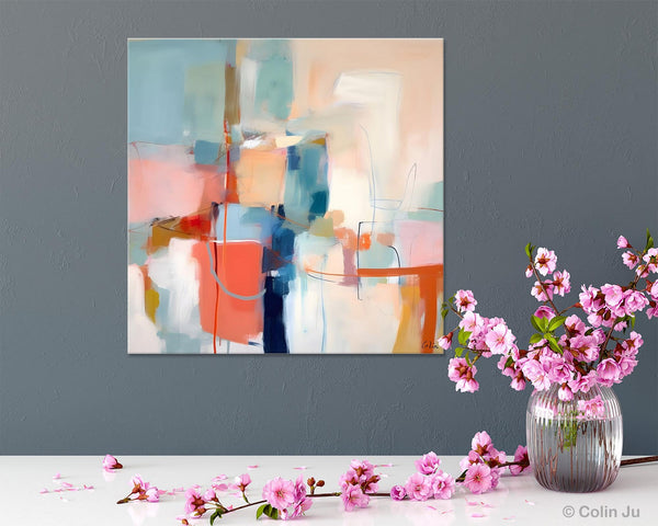 Canvas Paintings, Large Abstract Art for Bedroom, Simple Modern Acrylic Artwork, Modern Original Abstract Wall Art, Contemporary Canvas Art-Paintingforhome