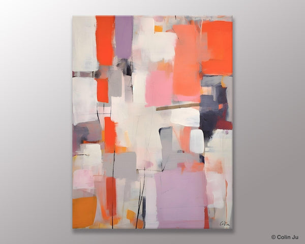 Large Painting for Dining Room, Original Canvas Artwork, Contemporary Acrylic Painting on Canvas, Simple Abstract Art, Wall Art Paintings-Paintingforhome