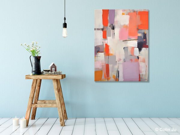 Large Painting for Dining Room, Original Canvas Artwork, Contemporary Acrylic Painting on Canvas, Simple Abstract Art, Wall Art Paintings-Paintingforhome