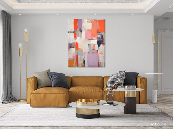 Large Painting for Dining Room, Original Canvas Artwork, Contemporary Acrylic Painting on Canvas, Simple Abstract Art, Wall Art Paintings-Paintingforhome
