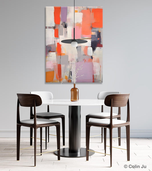 Large Painting for Dining Room, Original Canvas Artwork, Contemporary Acrylic Painting on Canvas, Simple Abstract Art, Wall Art Paintings-Paintingforhome