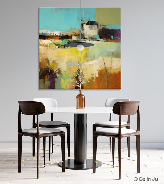 Landscape Canvas Paintings, Landscape Acrylic Art, Original Abstract Art, Hand Painted Canvas Art, Large Landscape Paintings for Living Room-Paintingforhome