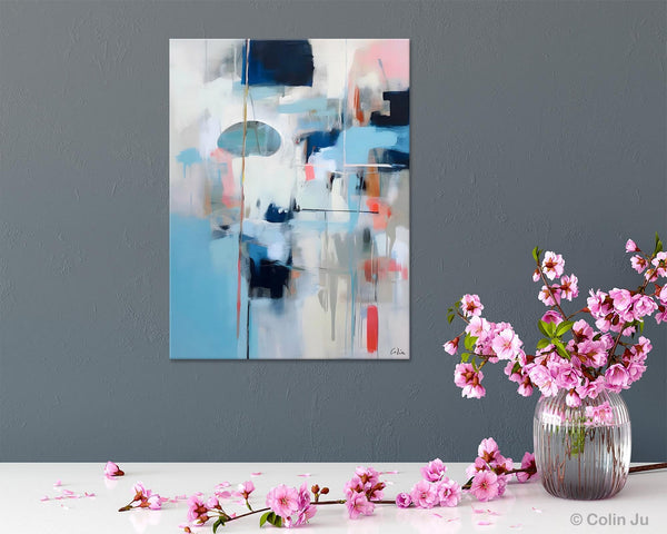 Large Wall Paintings for Bedroom, Contemporary Abstract Paintings on Canvas, Oversized Abstract Wall Art Paintings, Original Abstract Art-Paintingforhome