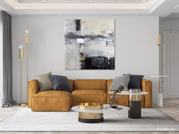 Abstract Canvas Art for Living Room, Original Modern Acrylic Art, Modern Canvas Paintings, Extra Large Abstract Paintings for Dining Room-Paintingforhome
