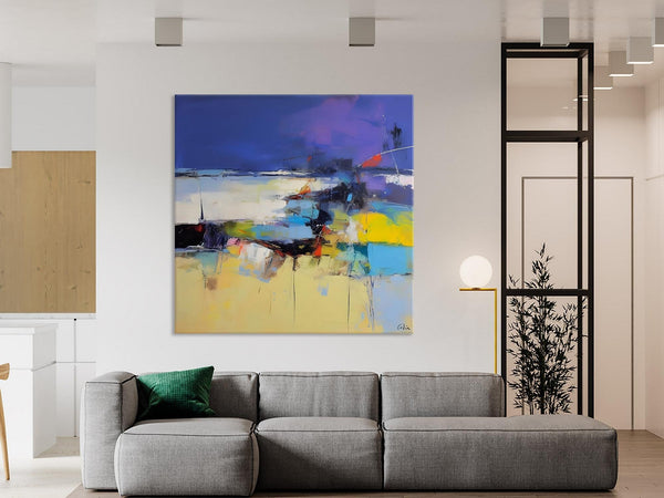 Original Modern Abstract Artwork, Geometric Modern Canvas Art, Extra Large Canvas Paintings for Living Room, Abstract Wall Art for Sale-Paintingforhome