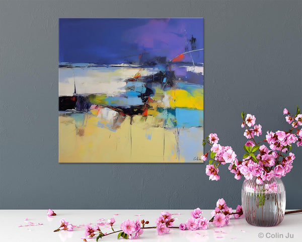 Original Modern Abstract Artwork, Geometric Modern Canvas Art, Extra Large Canvas Paintings for Living Room, Abstract Wall Art for Sale-Paintingforhome