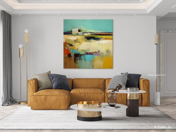 Large Landscape Canvas Paintings, Hand Painted Canvas Art, Landscape Acrylic Art, Original Abstract Art, Landscape Paintings for Living Room-Paintingforhome