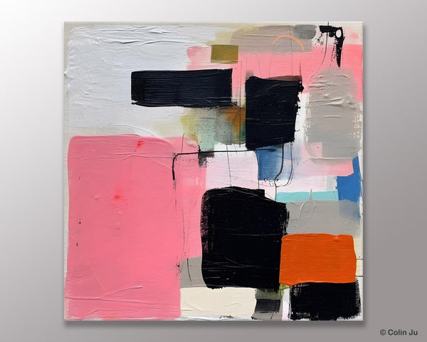 Modern Original Abstract Art, Large Wall Art for Bedroom, Geometric Modern Acrylic Art, Canvas Paintings for Sale, Contemporary Canvas Art-Paintingforhome