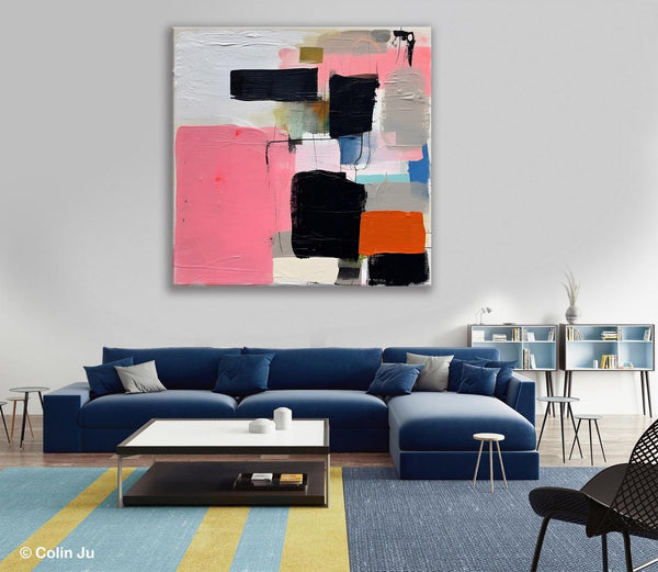 Modern Original Abstract Art, Large Wall Art for Bedroom, Geometric Modern Acrylic Art, Canvas Paintings for Sale, Contemporary Canvas Art-Paintingforhome