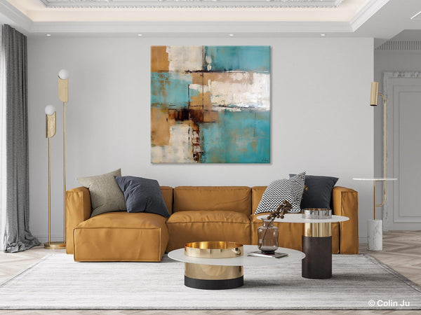 Large Wall Art for Bedroom, Geometric Modern Acrylic Art, Modern Original Abstract Art, Canvas Paintings for Sale, Contemporary Canvas Art-Paintingforhome