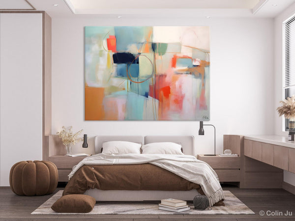 Large Modern Canvas Art, Original Abstract Art Paintings, Hand Painted Acrylic Painting on Canvas, Large Wall Art Painting for Dining Room-Paintingforhome