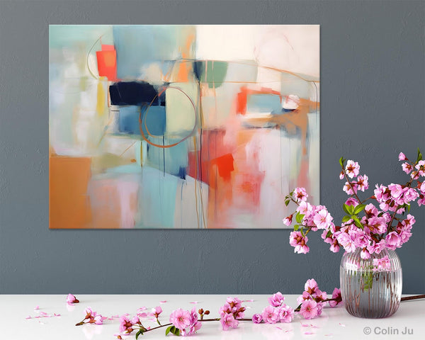 Large Modern Canvas Art, Original Abstract Art Paintings, Hand Painted Acrylic Painting on Canvas, Large Wall Art Painting for Dining Room-Paintingforhome