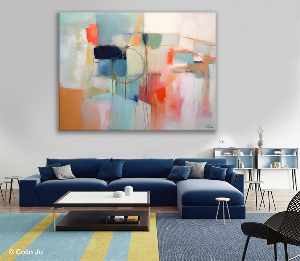 Large Modern Canvas Art, Original Abstract Art Paintings, Hand Painted Acrylic Painting on Canvas, Large Wall Art Painting for Dining Room-Paintingforhome
