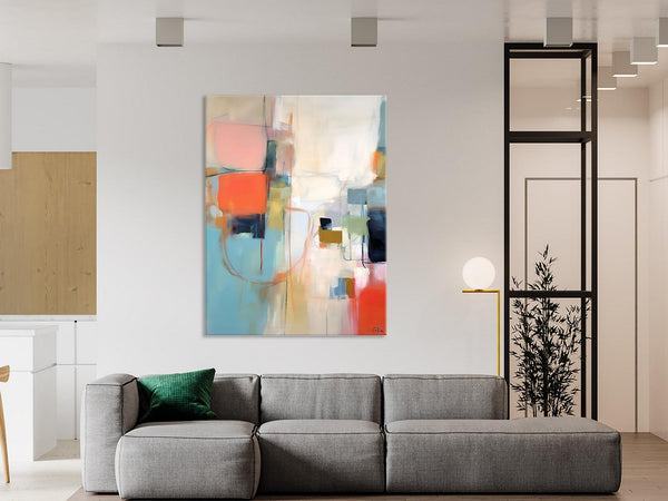 Large Wall Paintings for Bedroom, Original Abstract Art, Contemporary Abstract Paintings on Canvas, Oversized Abstract Wall Art Paintings-Paintingforhome