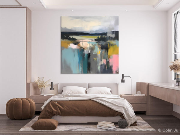Contemporary Canvas Art, Original Modern Wall Art, Modern Acrylic Artwork, Modern Canvas Paintings, Large Abstract Painting for Bedroom-Paintingforhome
