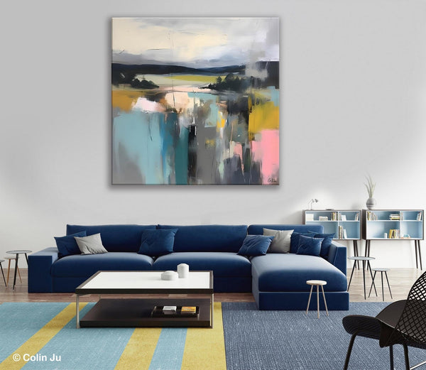 Contemporary Canvas Art, Original Modern Wall Art, Modern Acrylic Artwork, Modern Canvas Paintings, Large Abstract Painting for Bedroom-Paintingforhome