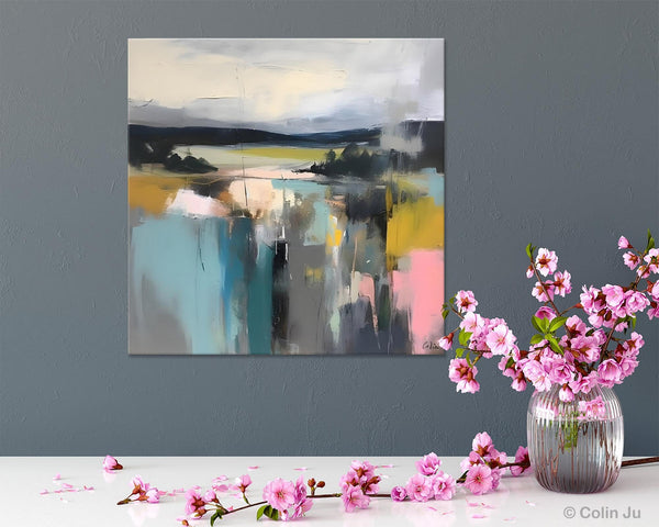 Contemporary Canvas Art, Original Modern Wall Art, Modern Acrylic Artwork, Modern Canvas Paintings, Large Abstract Painting for Bedroom-Paintingforhome