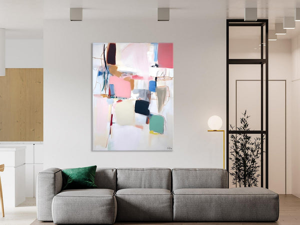 Abstract Painting on Canvas, Contemporary Acrylic Paintings, Extra Large Canvas Painting for Bedroom, Original Abstract Wall Art for Sale-Paintingforhome