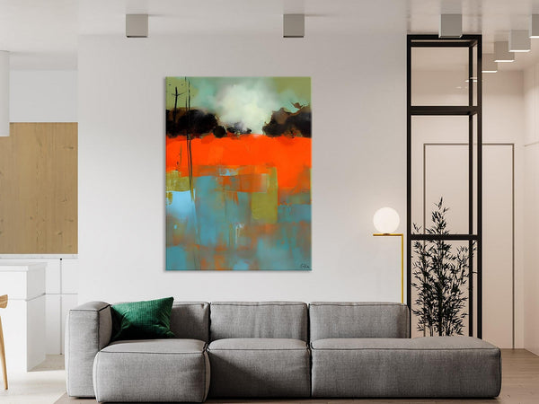 Landscape Canvas Art, Simple Modern Wall Art, Contemporary Acrylic Paintings, Original Abstract Paintings, Large Canvas Painting for Bedroom-Paintingforhome