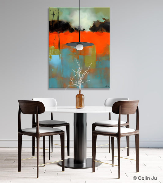 Landscape Canvas Art, Simple Modern Wall Art, Contemporary Acrylic Paintings, Original Abstract Paintings, Large Canvas Painting for Bedroom-Paintingforhome