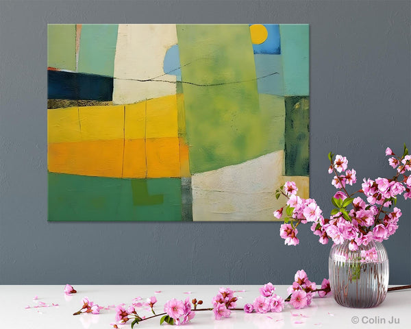Original Canvas Artwork, Large Wall Art Painting for Dining Room, Contemporary Acrylic Painting on Canvas, Modern Abstract Wall Paintings-Paintingforhome