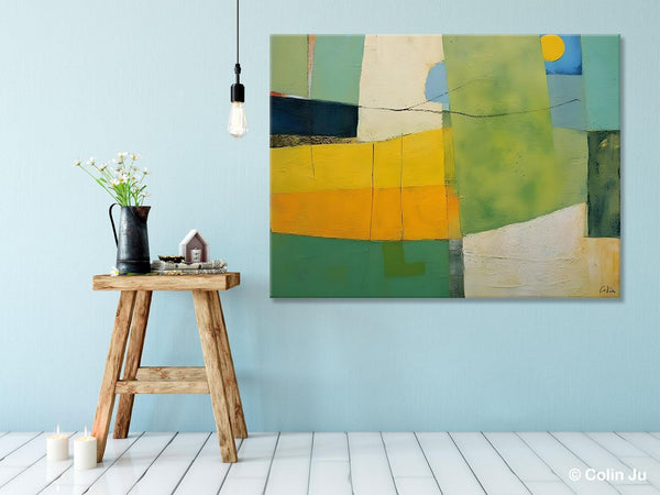 Original Canvas Artwork, Large Wall Art Painting for Dining Room, Contemporary Acrylic Painting on Canvas, Modern Abstract Wall Paintings-Paintingforhome