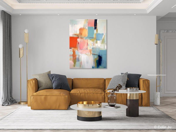 Hand Painted Canvas Art, Original Artowrk, Abstract Wall Paintings, Extra Large Paintings for Dining Room, Contemporary Wall Art Paintings-Paintingforhome