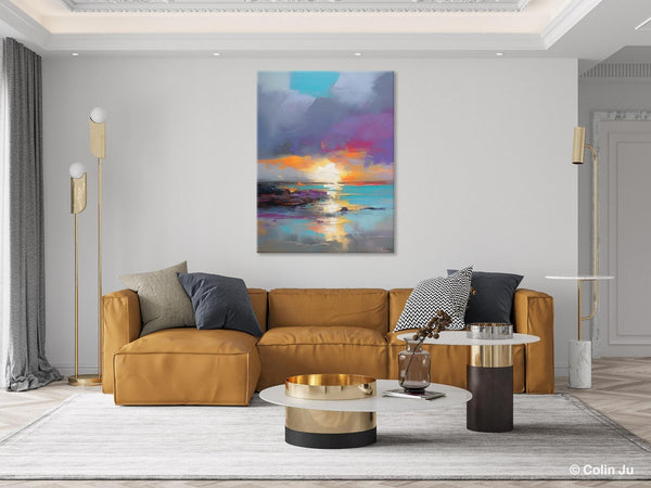 Landscape Paintings for Living Room, Extra Large Modern Wall Art Paintings, Acrylic Painting on Canvas, Original Landscape Abstract Painting-Paintingforhome
