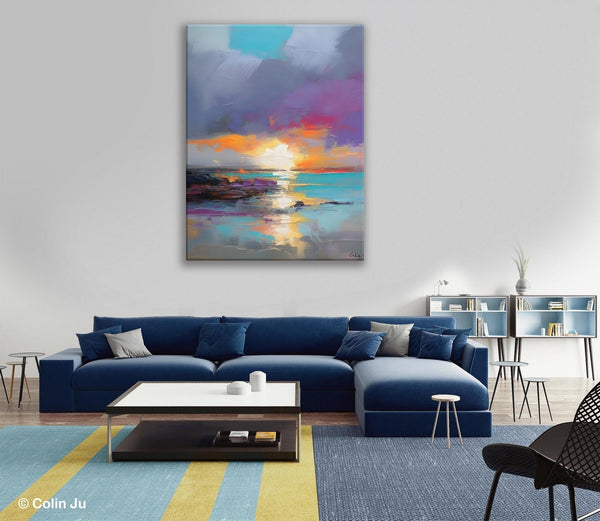 Landscape Paintings for Living Room, Extra Large Modern Wall Art Paintings, Acrylic Painting on Canvas, Original Landscape Abstract Painting-Paintingforhome