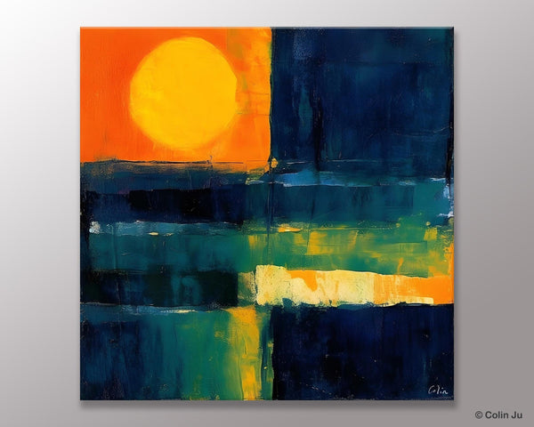 Large Abstract Painting for Dining Room, Modern Acrylic Artwork, Simple Canvas Paintings, Contemporary Canvas Art, Original Modern Wall Art-Paintingforhome