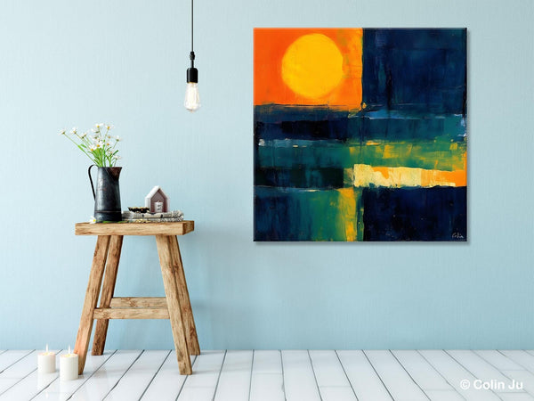 Large Abstract Painting for Dining Room, Modern Acrylic Artwork, Simple Canvas Paintings, Contemporary Canvas Art, Original Modern Wall Art-Paintingforhome