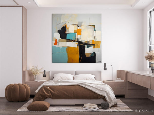 Geometric Original Canvas Wall Art, Contemporary Acrylic Artwork, Hand Painted Canvas Art, Modern Abstract Artwork, Large Abstract Paintings-Paintingforhome