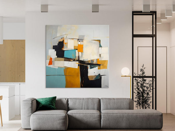 Geometric Original Canvas Wall Art, Contemporary Acrylic Artwork, Hand Painted Canvas Art, Modern Abstract Artwork, Large Abstract Paintings-Paintingforhome