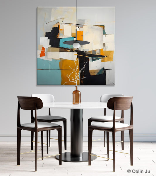 Geometric Original Canvas Wall Art, Contemporary Acrylic Artwork, Hand Painted Canvas Art, Modern Abstract Artwork, Large Abstract Paintings-Paintingforhome