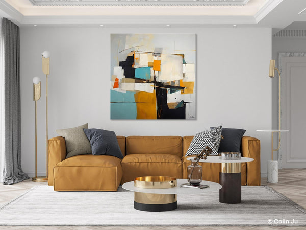 Geometric Original Canvas Wall Art, Contemporary Acrylic Artwork, Hand Painted Canvas Art, Modern Abstract Artwork, Large Abstract Paintings-Paintingforhome