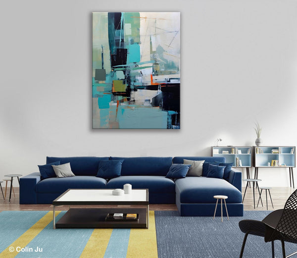 Original Abstract Art, Large Wall Art Painting for Dining Room, Large Modern Canvas Wall Paintings, Hand Painted Acrylic Painting on Canvas-Paintingforhome