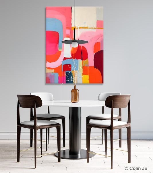 Contemporary Acrylic Painting on Canvas, Simple Abstract Art, Large Painting for Dining Room, Original Canvas Artwork, Wall Art Paintings-Paintingforhome