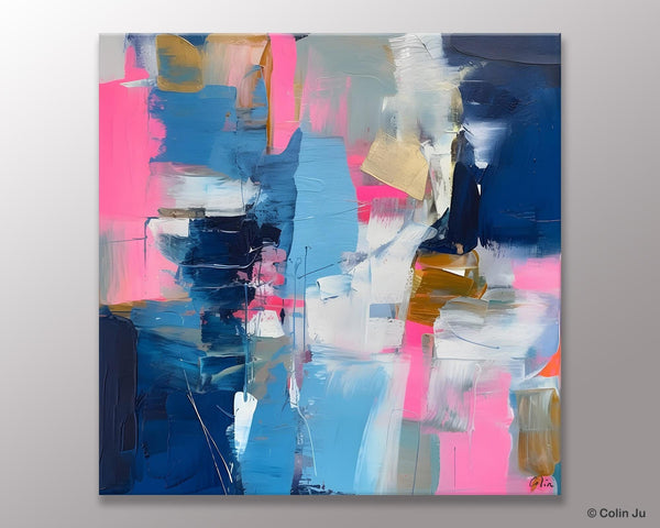 Canvas Art, Original Modern Wall Art, Modern Acrylic Artwork, Modern Canvas Paintings, Contemporary Large Abstract Painting for Dining Room-Paintingforhome