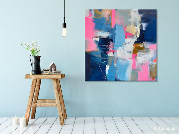 Canvas Art, Original Modern Wall Art, Modern Acrylic Artwork, Modern Canvas Paintings, Contemporary Large Abstract Painting for Dining Room-Paintingforhome