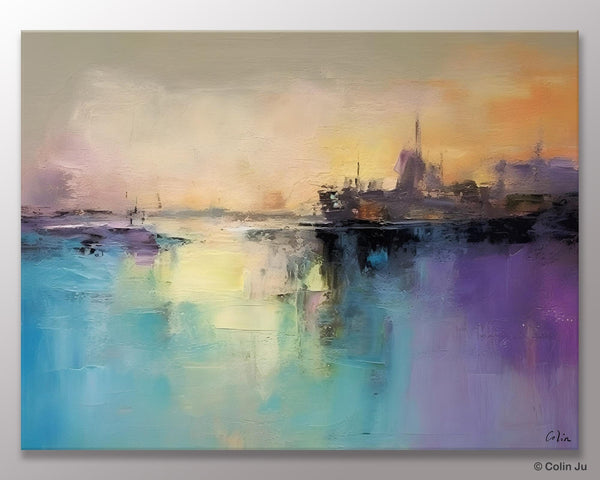 Large Paintings for Bedroom, Oversized Contemporary Wall Art Paintings, Abstract Landscape Painting on Canvas, Extra Large Original Artwork-Paintingforhome