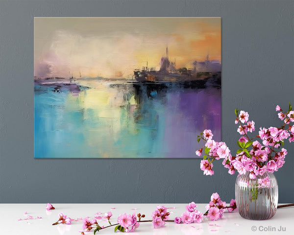 Large Paintings for Bedroom, Oversized Contemporary Wall Art Paintings, Abstract Landscape Painting on Canvas, Extra Large Original Artwork-Paintingforhome