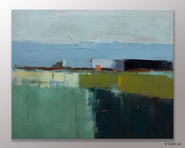 Landscape Acrylic Paintings, Landscape Abstract Painting, Modern Wall Art for Living Room, Original Abstract Art, Acrylic Painting on Canvas-Paintingforhome