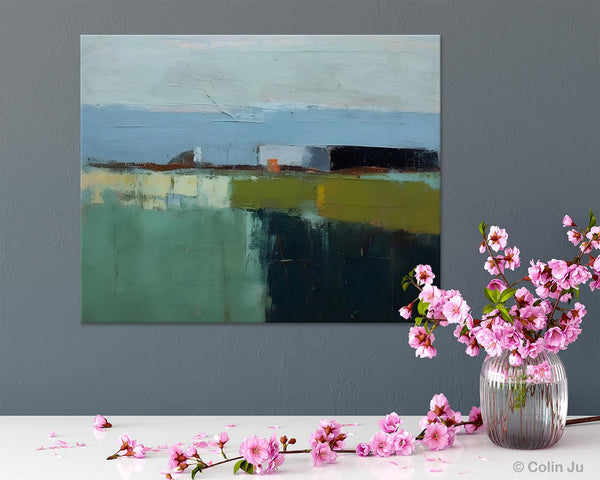 Landscape Acrylic Paintings, Landscape Abstract Painting, Modern Wall Art for Living Room, Original Abstract Art, Acrylic Painting on Canvas-Paintingforhome