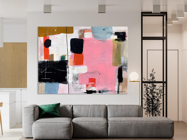 Modern Wall Art Ideas for Bedroom, Large Canvas Paintings, Original Abstract Art, Hand Painted Canvas Art, Contemporary Acrylic Paintings-Paintingforhome