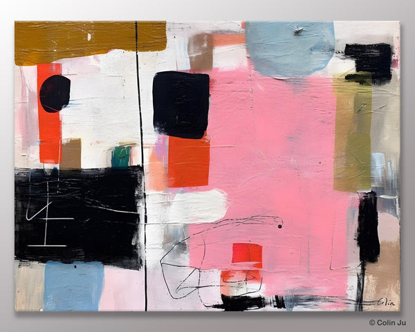 Modern Wall Art Ideas for Bedroom, Large Canvas Paintings, Original Abstract Art, Hand Painted Canvas Art, Contemporary Acrylic Paintings-Paintingforhome