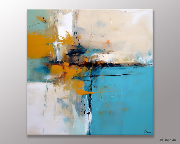 Large Abstract Art for Bedroom, Modern Canvas Paintings, Original Abstract Wall Art, Geometric Modern Acrylic Art, Contemporary Canvas Art-Paintingforhome